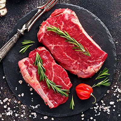 Sala de almacenamiento en frío de carne roja